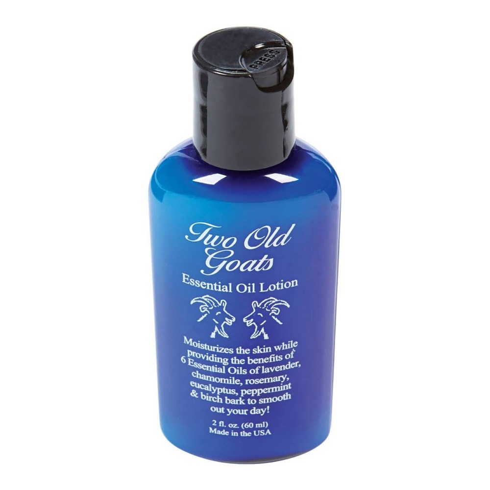 TWO OLD GOATS Essential Oil Lotion Vegan Lavender Chamomile Rosemary Peppermint